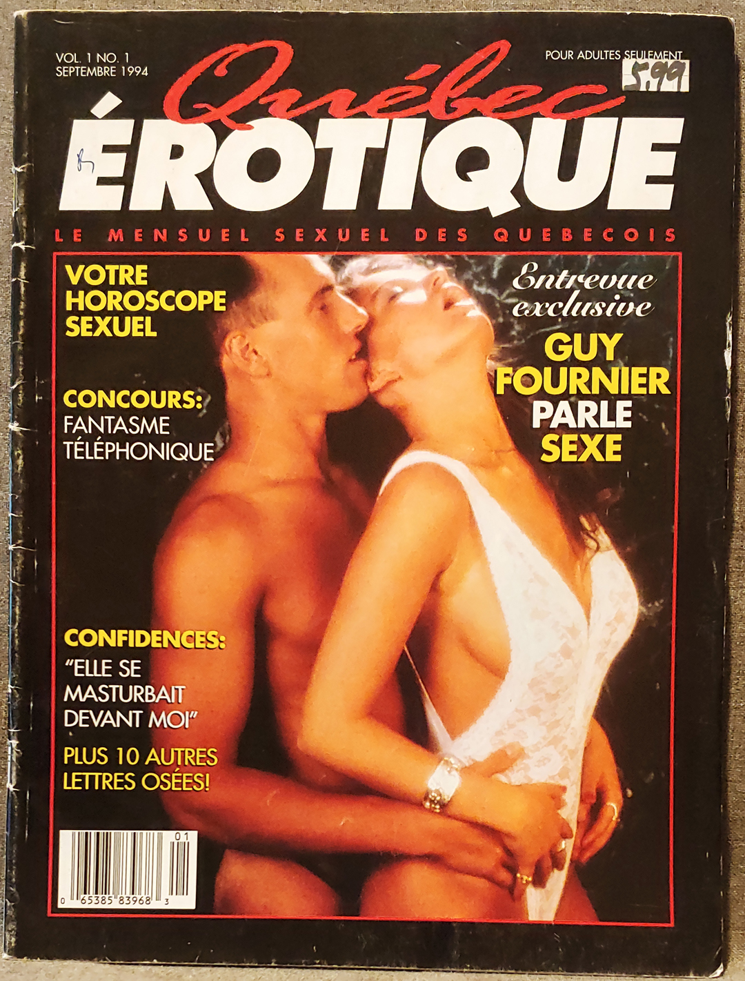No1 Xxx Hd - Quebec Erotique - No.1 September 1994 - Vintage Adult Magazine - XXX  Hardcore - FRENCH - Quebec Porn - Avec Guy Fournier - Screaming-Greek