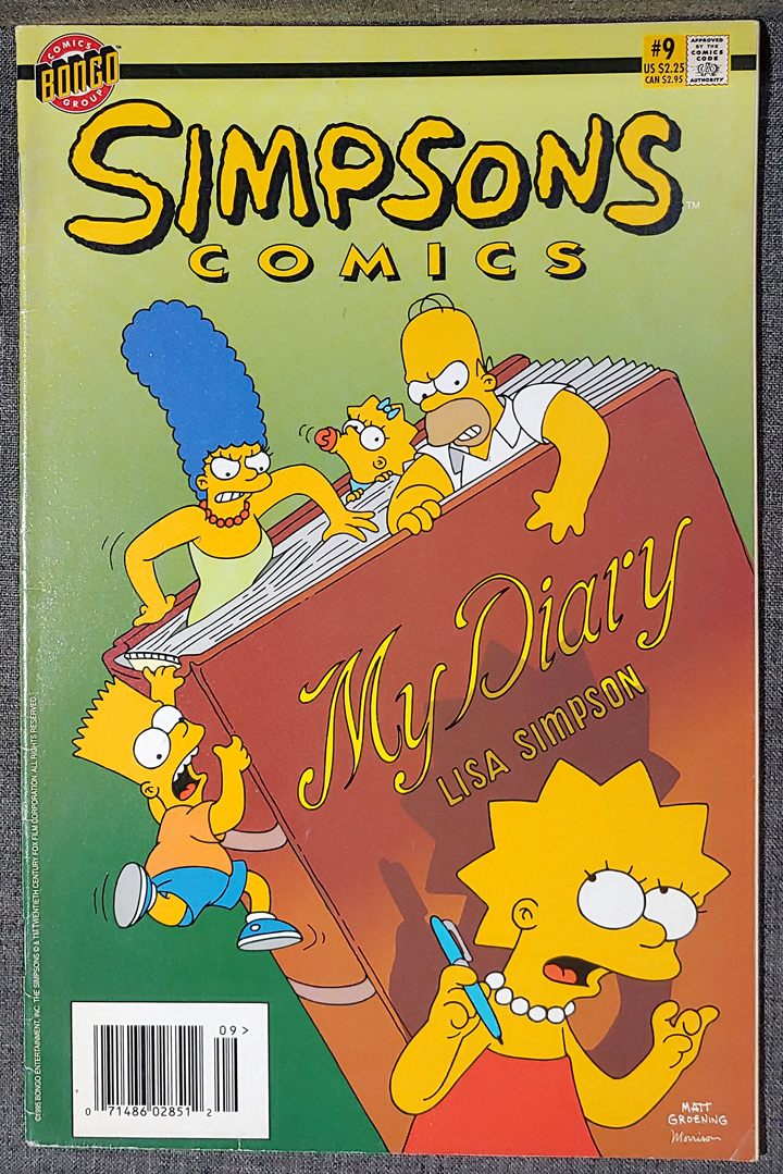 Simpsons Comics - No.9, 1995 Bongo - Screaming-Greek